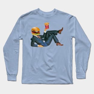 Burger Dude, Reclined Long Sleeve T-Shirt